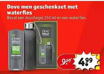 Kruidvat Dove men geschenkset met waterfles aanbieding