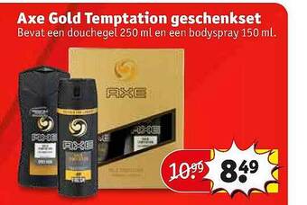 Kruidvat Axe gold temptation geschenkset aanbieding
