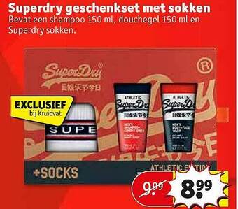 Kruidvat Superdry geschenkset met sokken aanbieding