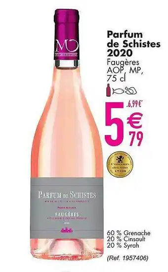 Parfum de schistes 2020 75 cl