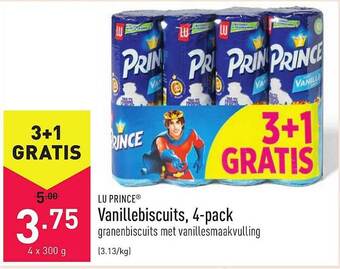 ALDI Lu prince vanillebiscuits, 4 pack aanbieding