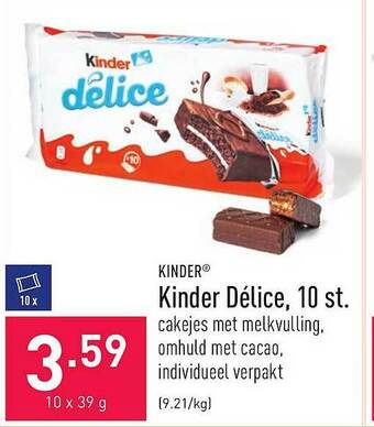 ALDI Kinder délice, 10 st. aanbieding