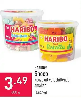 ALDI Haribo snoep 600 gram aanbieding