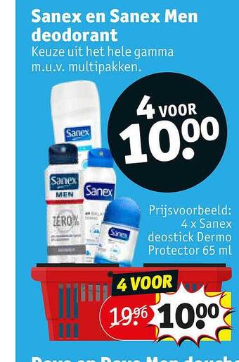 Kruidvat Sanex En Sanex Men Deodorant aanbieding