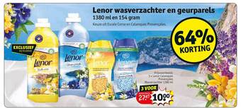 Kruidvat Lenor Wasverzachter En Geurparels aanbieding