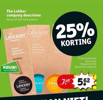 Kruidvat The Lekker Company Deocrème aanbieding