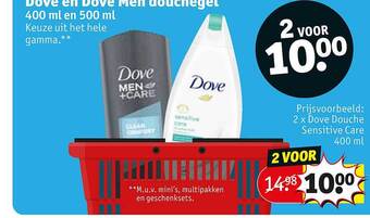 Kruidvat Dove En Dove Men Douchegel aanbieding