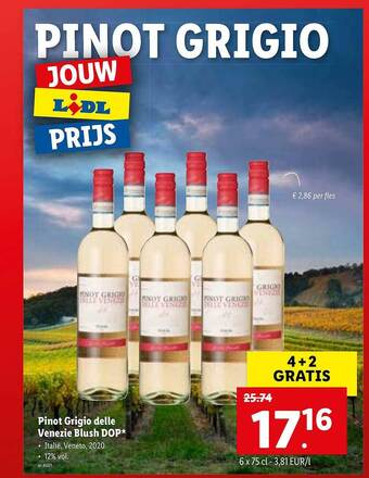 Lidl Pinot grigio delle venezie blush dop aanbieding