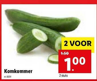 Lidl Komkommer aanbieding