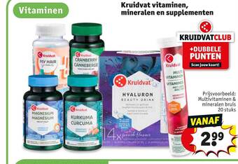 Kruidvat Kruidvat Vitaminen Mineralen En Supplementen aanbieding