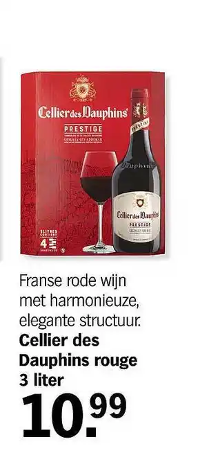 Cellier des dauphins rouge 3 liter