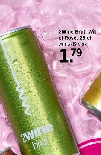Albert Heijn 2wine brut, wit of rose aanbieding