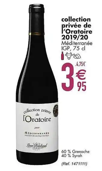 Cora Collection privee de l'oratoire 2019-20 75 cl aanbieding