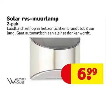 Kruidvat Solar rvs-muurlamp watshome aanbieding