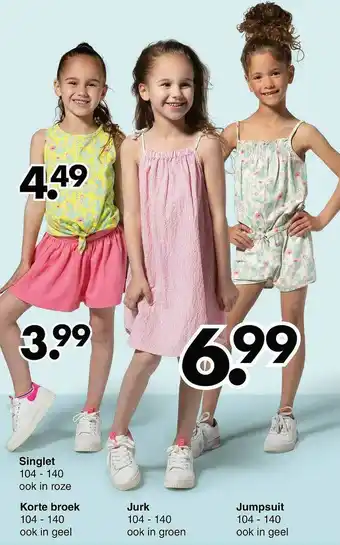 Wibra Singlet, korte broek, jurk, jumpsuit aanbieding