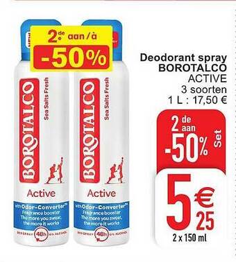 Cora Deodorant spray borotalco aanbieding