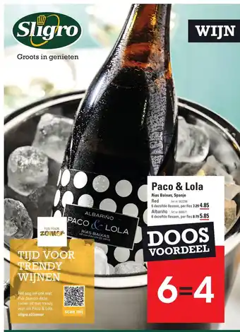 Sligro Paco & Lola Rias Baixas, Spanje aanbieding