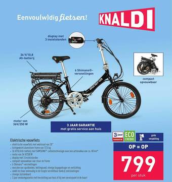 ALDI Elektrische vouwfiets aanbieding