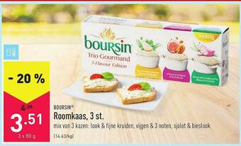 Boursin roomkaas, 3 st.