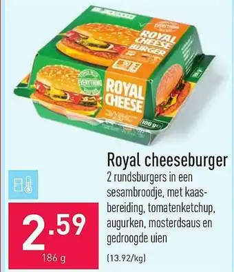 Royal cheeseburger 186 gram