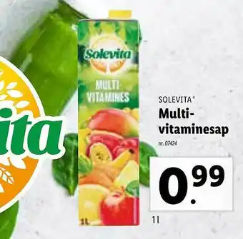 Lidl Solevita multi-vitaminesap aanbieding