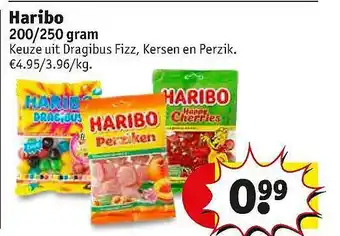 Kruidvat Haribo 200-250 gram aanbieding
