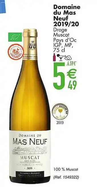 Cora Domaine du mas neuf 2019-20 75 cl aanbieding
