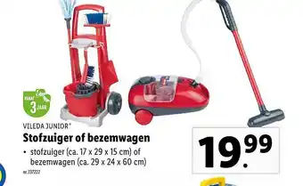 Lidl Vileda junior stofzuiger of bezemwagen aanbieding