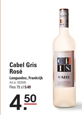 Sligro Cabel Gris Rosé Languedoc, Frankrijk aanbieding