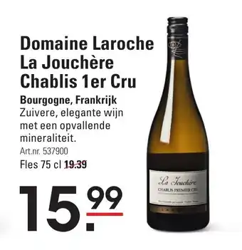 Sligro Domaine Laroche La Jouchère Chablis 1er Cru aanbieding