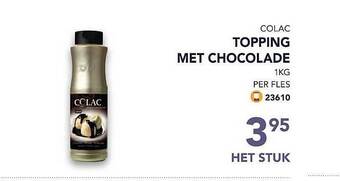 Colac topping met chocolade