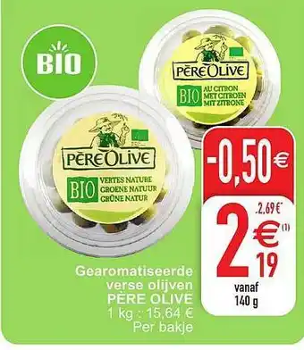Cora Gearomatiseerde verse olijven pere olive 140 g aanbieding