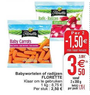 Cora Babywortelen of radijzen florette aanbieding