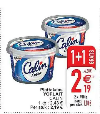 Cora Plattekaas yoplait calin 450 g aanbieding