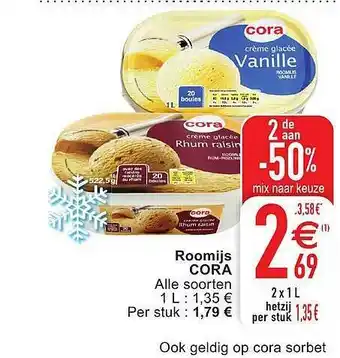 Cora Roomijs cora 1 l aanbieding