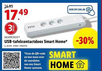 Lidl Usbtafelcontactdoos Smart Home aanbieding