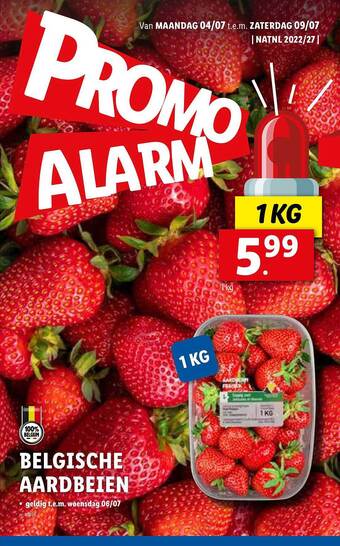 Lidl Belgische Aardbeien aanbieding