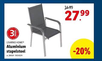 Lidl Aluminium Stapelstoel aanbieding