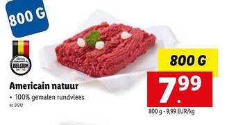 Lidl Americain Natuur aanbieding