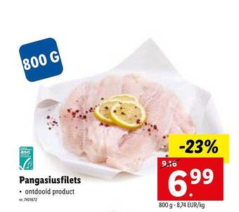 Lidl Pangasiusfilets aanbieding
