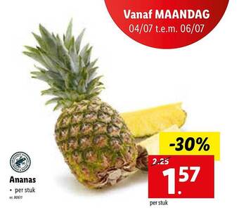 Lidl Ananas aanbieding