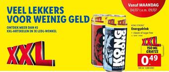 Lidl Kong Strong Energydrink aanbieding