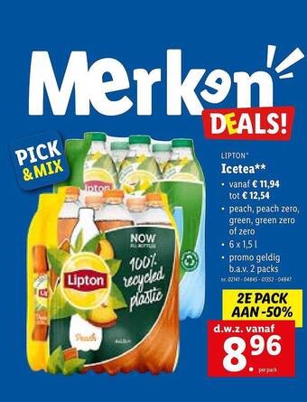 Lidl Lipton Icetea aanbieding