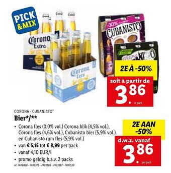 Lidl Coronacubanisto Bier aanbieding