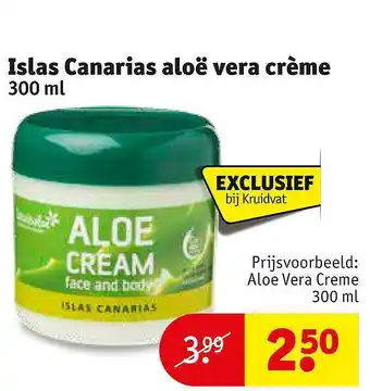 Kruidvat Islas Canarias Aloë Vera Crème aanbieding