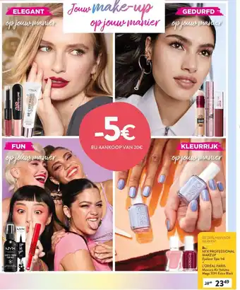 Di Nyx Professional Makeup ,L'Oréal Paris, Maybelline New York, Essie Op Jouw Manier aanbieding