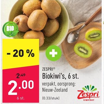 ALDI Zespri biokiwi's, 6 st aanbieding