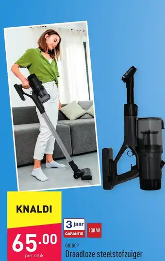 ALDI Quigg draadloze steelstofzuiger aanbieding