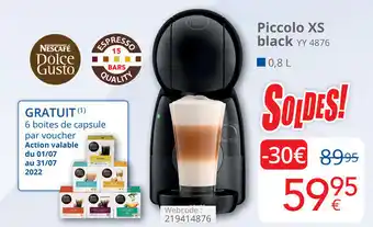 Nescafe Dolce Gusto Piccolo XS Black YY 4876, 0,8 L, 219414876