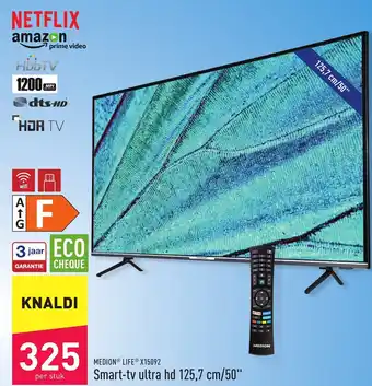 ALDI Medion life X15092 Smart-tv ultra hd 125,7 cm/50 aanbieding